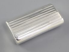 A George III silver snuff box, hallmarked London 1801 and attributed to Thomas Hobbs, of rectangular