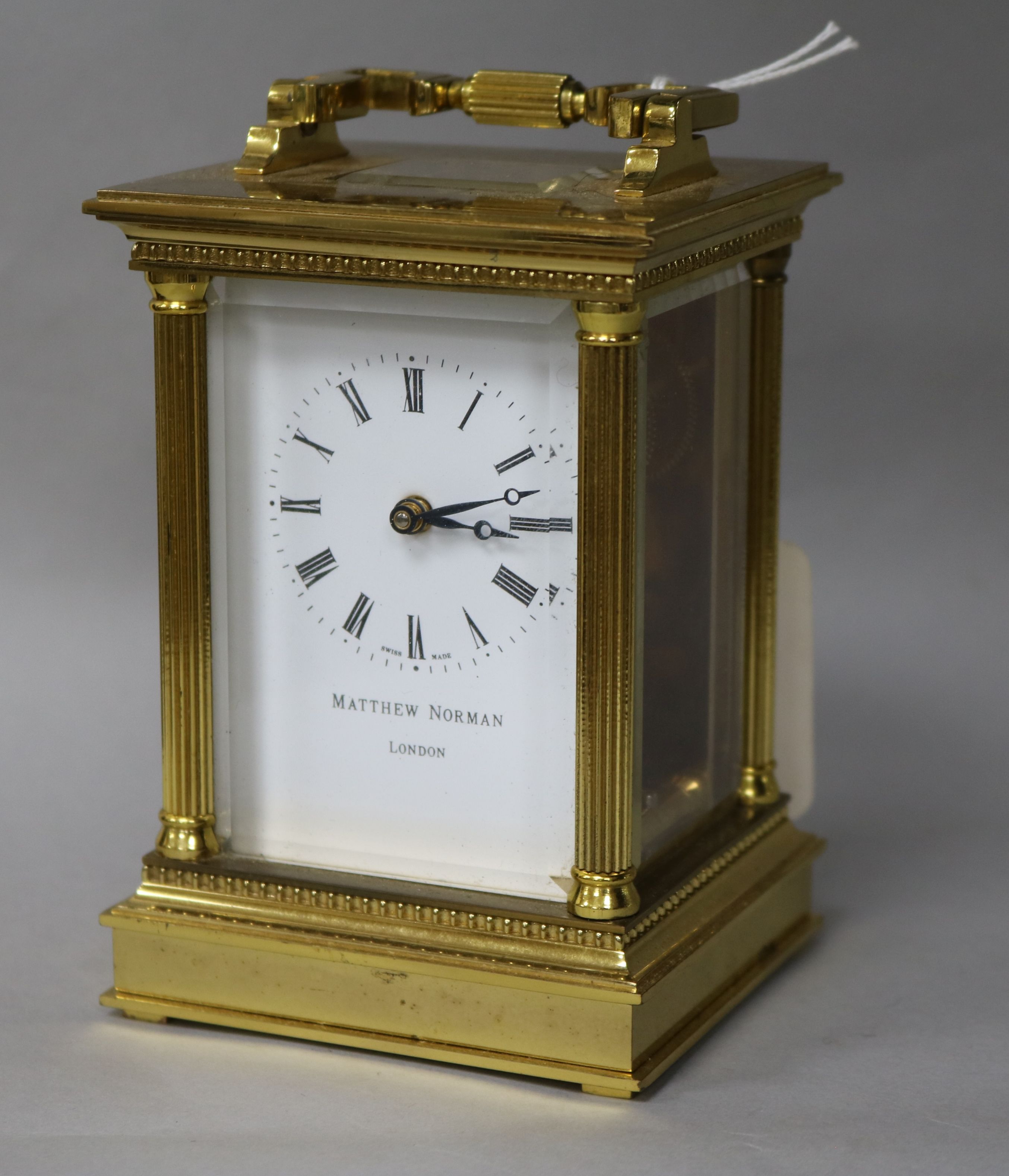 A Matthew Norman miniature carriage timepiece (partially dismantled)