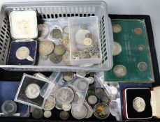 A collection of assorted mainly English coinage
