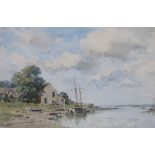 Arthur Gerald Ackerman, three watercolours, coastal scenes, signed, 24 x 35cm and another