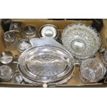 An Elkington silver plated breakfast tureen and sundry plated wares