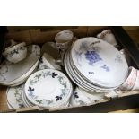 A set of six Rosenthal dessert plates, a Royal Doulton Burgundy pattern part teaset and sundry