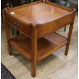 A yew wood occasional table, W.51cm