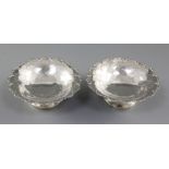 A pair of George V small silver comports, by Mappin & Webb, hallmarked Sheffield 1930, of