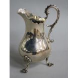 A Victorian silver baluster cream jug, Charles Fox II, London, 1839, 14.3cm, 5.9 oz.