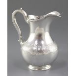 A Victorian silver cream jug, by Hunt & Roskell, (Alfred Benson & Henry Hugh Webb), hallmarked