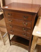 An Edwardian mahogany music chest, W.53cm