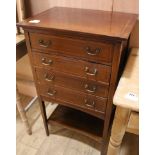 An Edwardian mahogany music chest, W.53cm