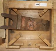 A WW2 Luftwaffe boot jack and a WW2 German pine mine box