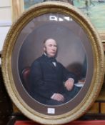 Victorian School, overpainted photograph, portrait of a William Cooper, Maltster and Brewer of the