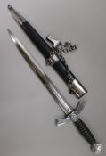 A WW2 First pattern Luftwaffe dagger, maker Paul Weyersberg, 48cm