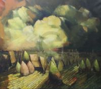 Johann Margaretha Gutlich (1920-2000)oil on canvasExtensive landscapesigned and dated '5547 x 55in.