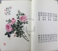 A Chinese Compilation of Art in two printed volumes, with brocade covered slip case, late 20th