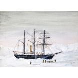 Walter Ernest How (1885-1972), Antarctic Expedition 1914-1917watercolour on card'Endurance',