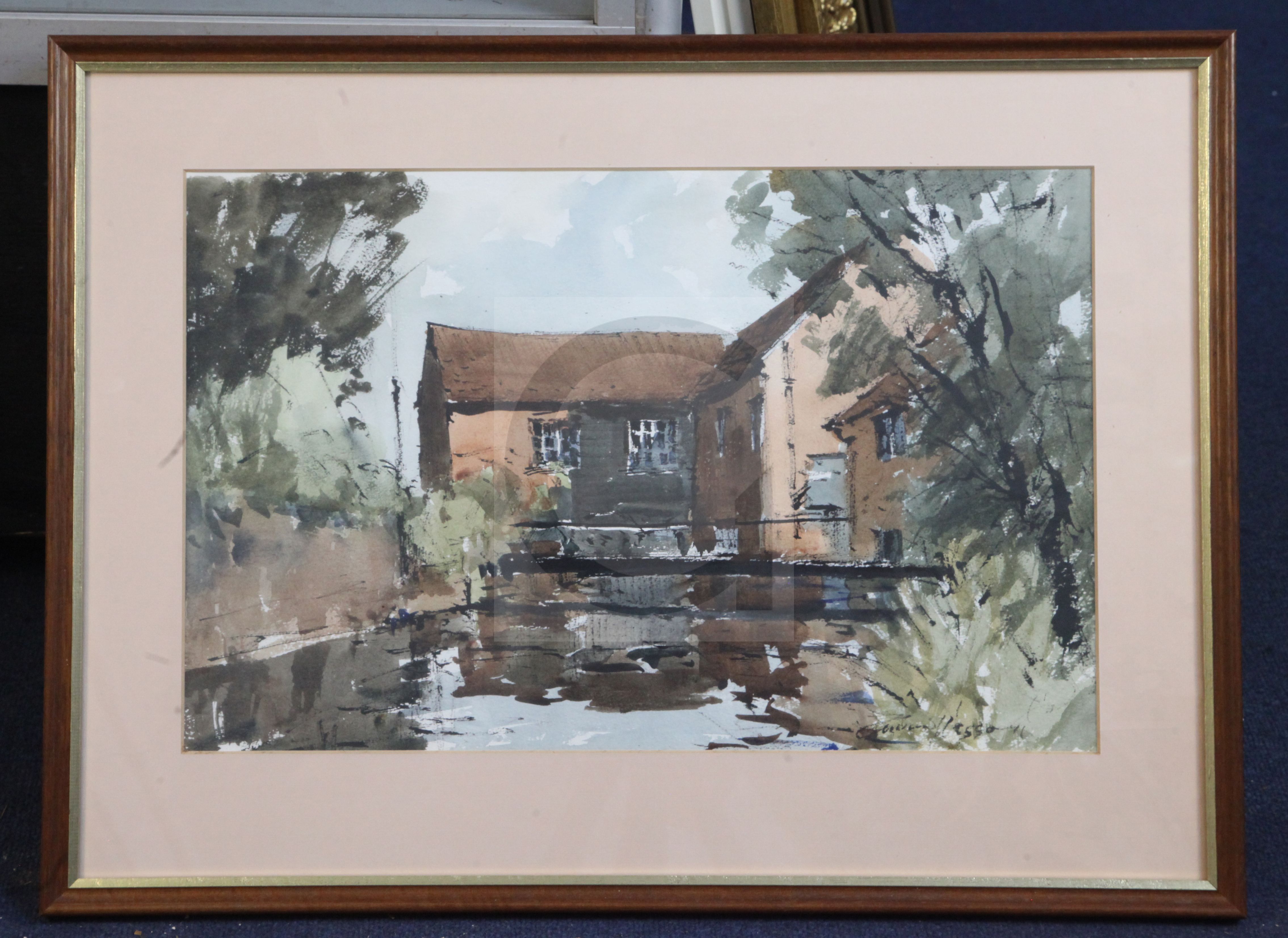 Edward Wesson (1910-1983)watercolourBosham Millsigned12.25 x 19.25in. - Image 2 of 3