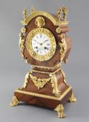 A second quarter of the 19th century French rosewood and ormolu mantel clock, Crucifix, Paris an