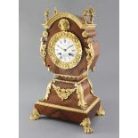 A second quarter of the 19th century French rosewood and ormolu mantel clock, Crucifix, Paris an