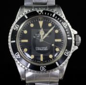 A gentleman's 1967 Rolex stainless steel Submariner wristwatch, ref no. 5513; serial no. 1607300,