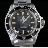 A gentleman's 1967 Rolex stainless steel Submariner wristwatch, ref no. 5513; serial no. 1607300,