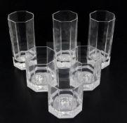 A part suite of Versace part frosted drinking glasses, comprising twelve whisky tumblers and