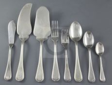 A part canteen of Italian 800 standard silver Old English pattern style canteen of cutlery by