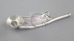 A Victorian silver bosun's call , hallmarked Birmingham 1874 and made by George Unite, traditional