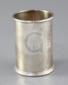 A modern Theo Fennell silver cylindrical pickle jar holder and lid, engraved "Pickle", London, 1997,