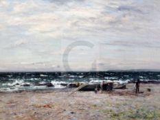 Joseph Henderson (1832-1908)oil on canvasFisherfolk on the shoresigned18 x 24in.