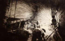 Arthur Briscoe (1873-1943)etching'Sorting the Catch'signed in ink, 6/7512 x 8.75in., unframed