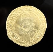 A Charles I gold crown, circa 1630/1, m.m. plume, slightly creased, otherwise VF.