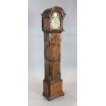 A Georgian style burr walnut grandmother clock by A. M. McRae of Edinburgh 4ft 6in.