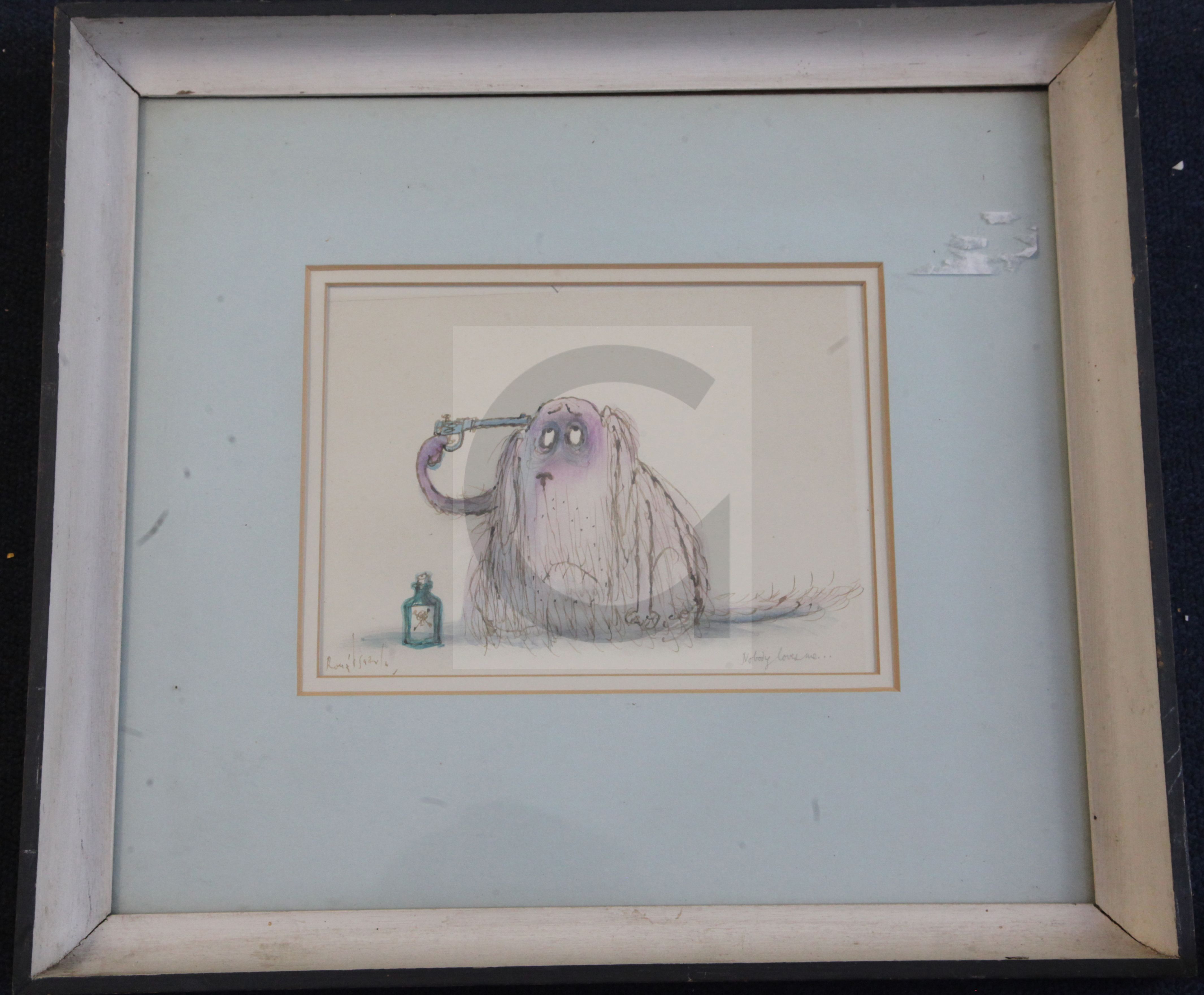 § Ronald Searle (1920-2011)ink and watercolour'Nobody Loves Me'signed6 x 8.25in. - Image 2 of 3