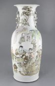 A large Chinese famille rose vase, Republic Period, painted with ladies playing musical