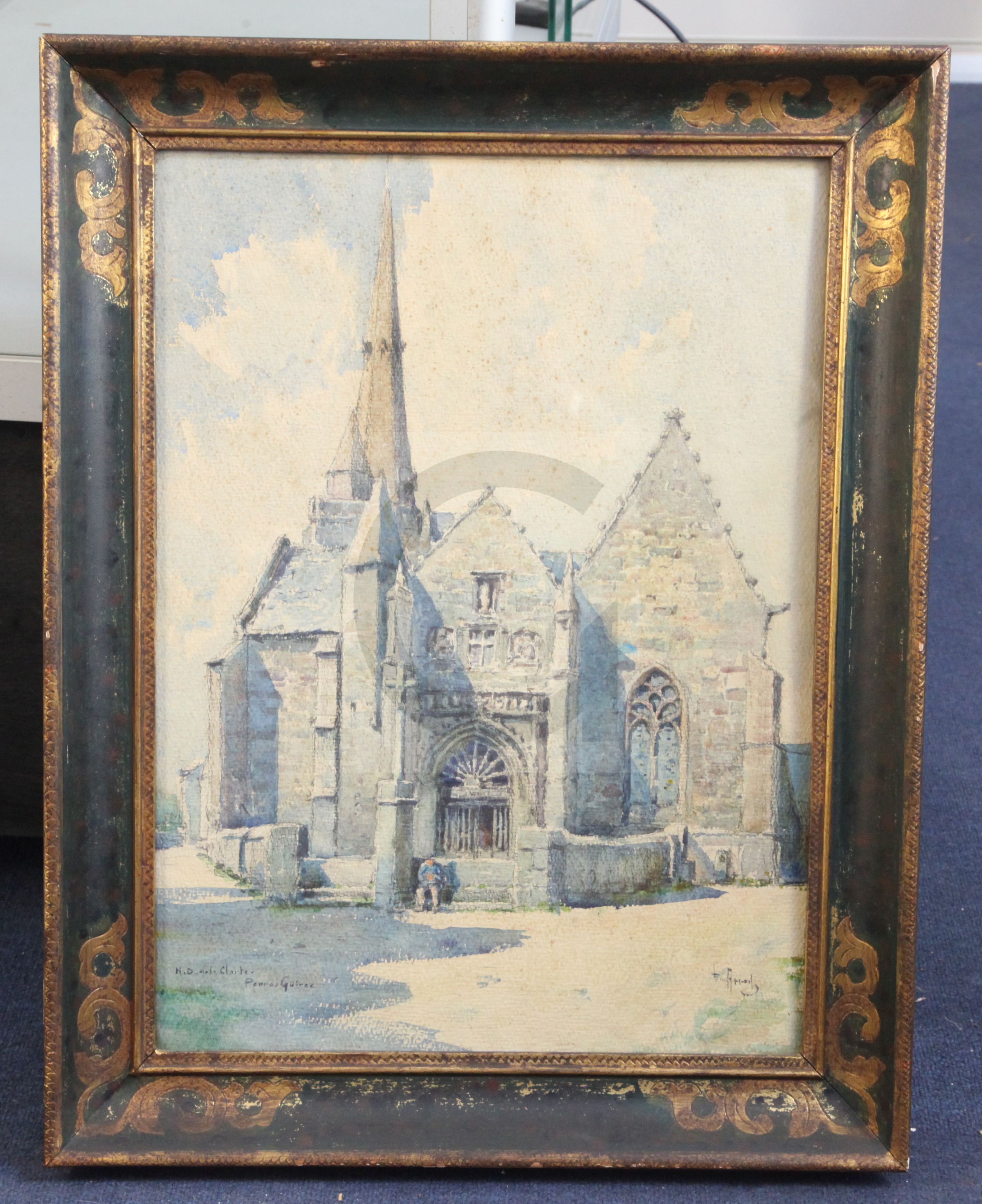 Emile Appey (1876-1935)2 watercoloursLe Frouet St Barbe and Notre Dame de la Clarte Perras - Image 5 of 6