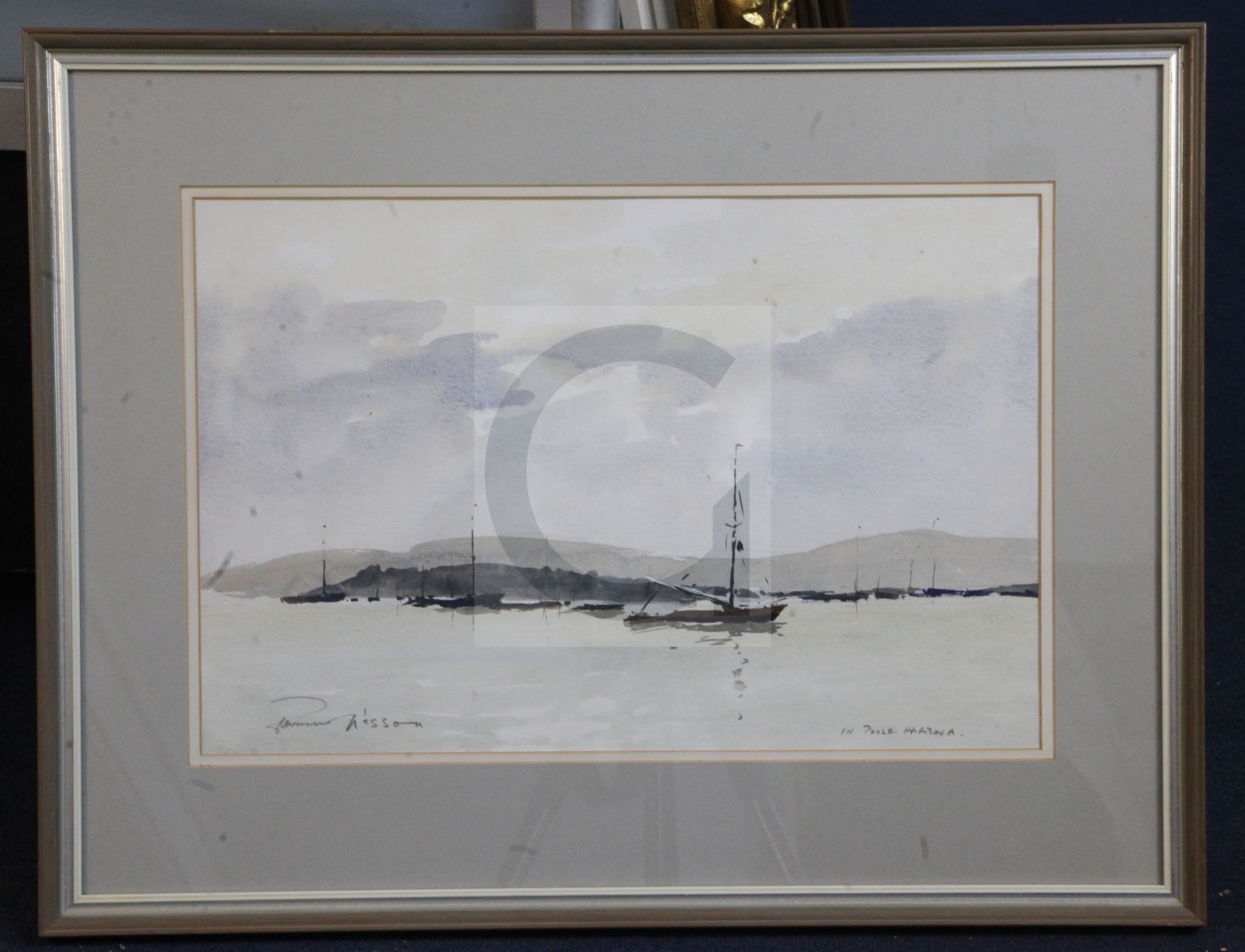 Edward Wesson (1910-1983)watercolour'In Poole Harbour'signed in pencil12.5 x 19in. - Image 2 of 3