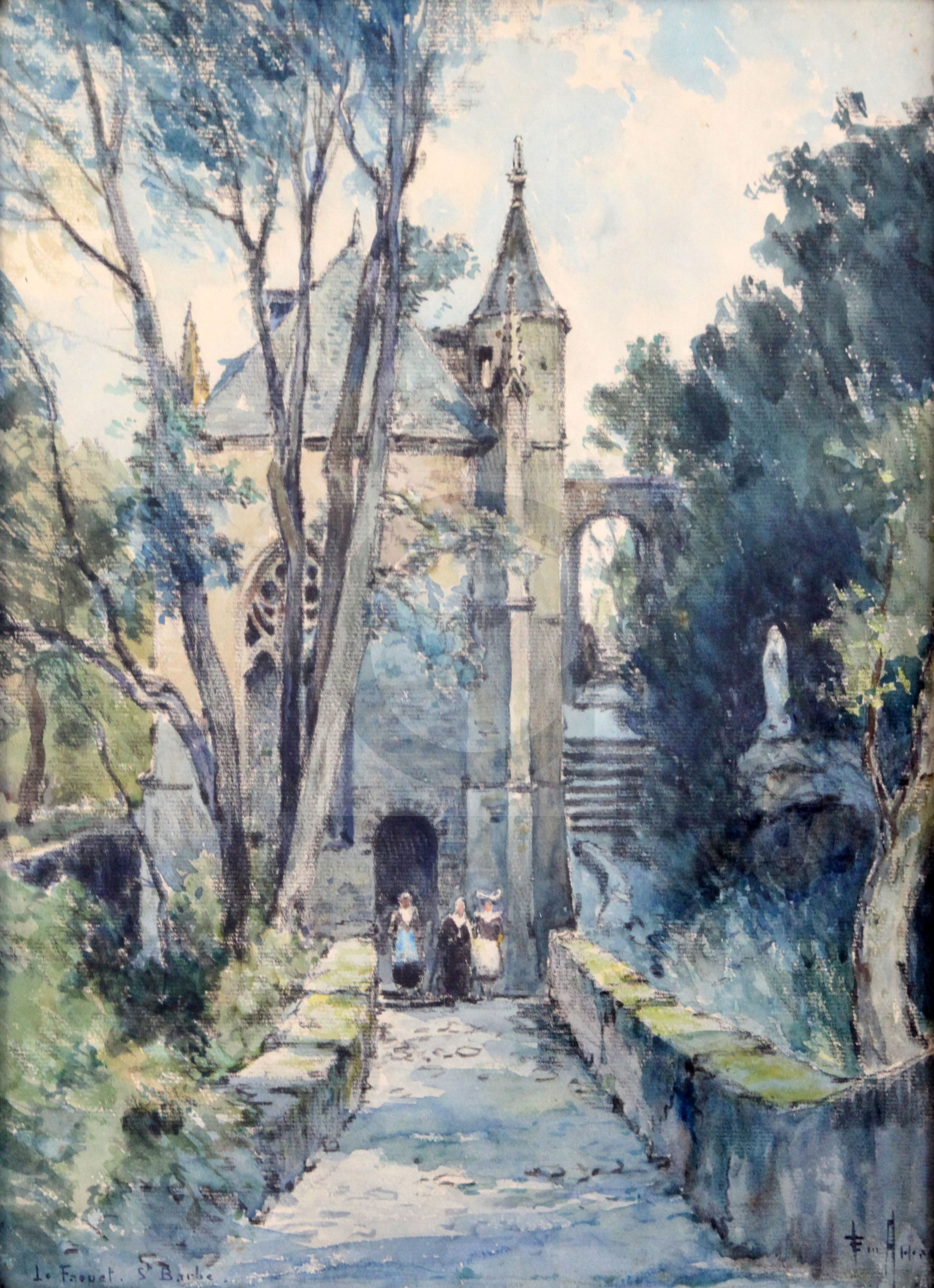 Emile Appey (1876-1935)2 watercoloursLe Frouet St Barbe and Notre Dame de la Clarte Perras