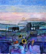 Mary Pym (b.1935)mixed media on paper'Cornish dusk'signed23 x 20.5in.