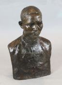 Goon T. Chan also known as Shek Kwan Chan (1893-1951). A bronze bust of a young Sun Yat-sen, the