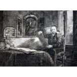 Rembrandt Van Rijn (1606-1669)etchingAbraham Francen, apothecary [born 1613], B273, 8th state, circa