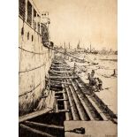 Arthur Briscoe (1873-1943)etching'In Dry Dock'signed in ink, 71/757 x 11in., unframed