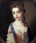 18th century English Schooloil on canvasPortrait of Mrs Myrrill Horner, daughter of Colonel George