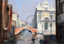 Julian Barrow (1939-2013)oil on canvasRio dei Mendicanti, Venicesigned and dated '7510 x 14in.