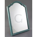 A shagreen and ivory veneered dressing table mirror, width 12in. height 17in.