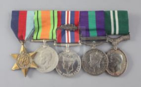 A 2nd World War group of six medals, awarded to Group Captain - Acting Squadron leader, Gordon