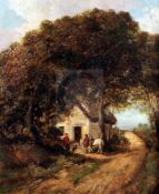 James Stark (1794-1859)oil on canvasTravellers beside a cottage12 x 10in.