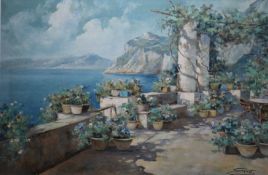 Salvati School oil on canvas "Amalfi", signed 60 x 90cm