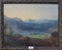 J.A. O'Connor, oil on canvas, County Wicklow landscape, inscribed verso and dated 1838, 48 x 60cm