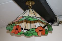 A Tiffany style leaded glass ceiling light