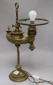 A wild and vessel of berlin patent oil lamp converted to electricity Height: 55cm