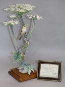 A Royal Worcester "Chiff Chaff and Hogweed" limited edition model by Dorothy Doughty, with